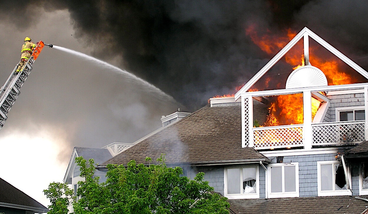 House Damages from Fire Loss Insurance Claims