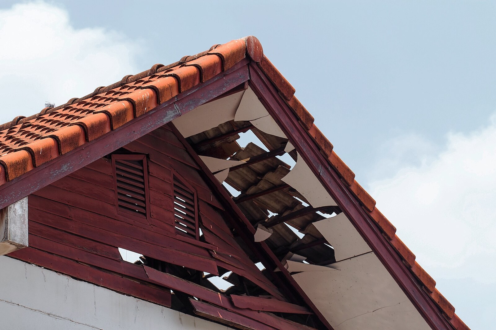 Roof With Wind Damage