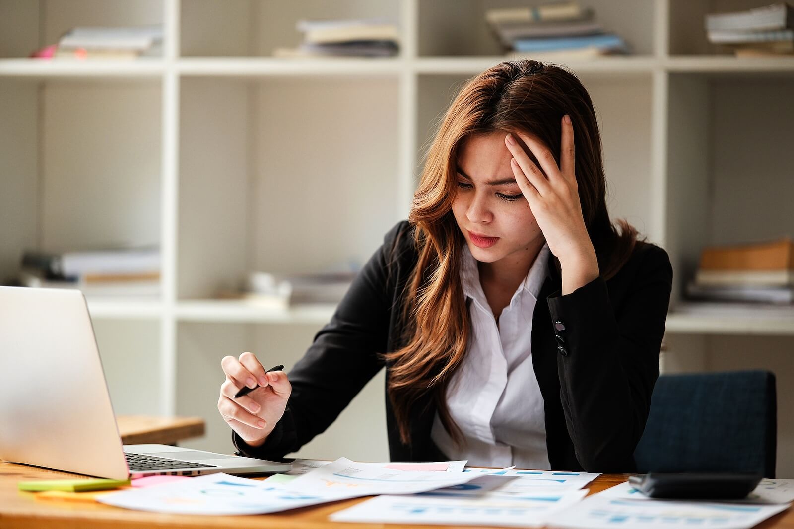 Woman Reviewing Adjustments