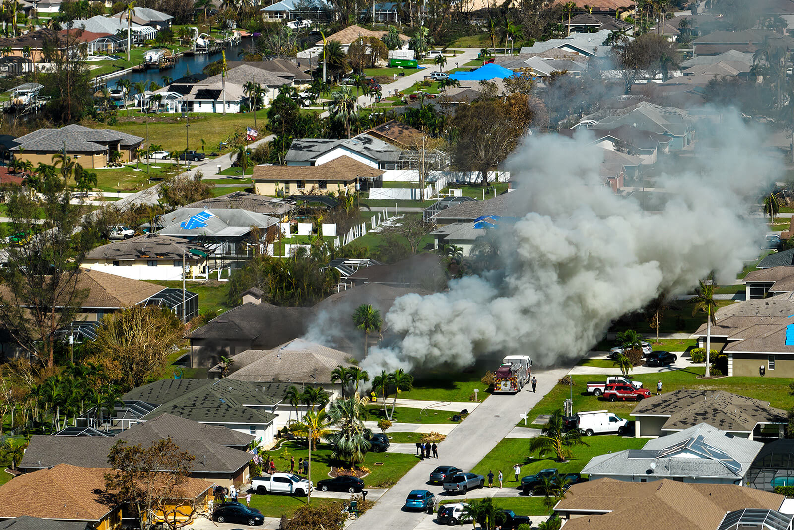 Fire In California Neighborhood