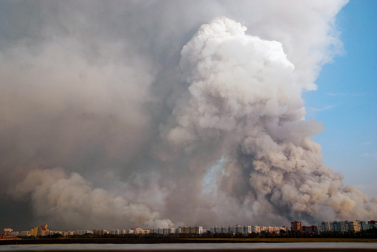 Dust Storm Over A City