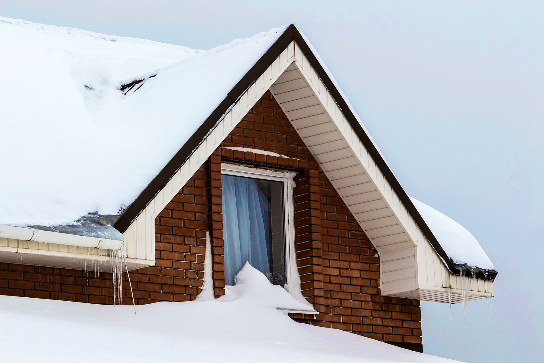 Frozen Home During Winter Storm